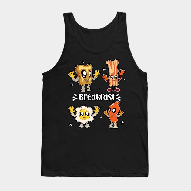 Kawaii american breakfast Tank Top by Modern Medieval Design